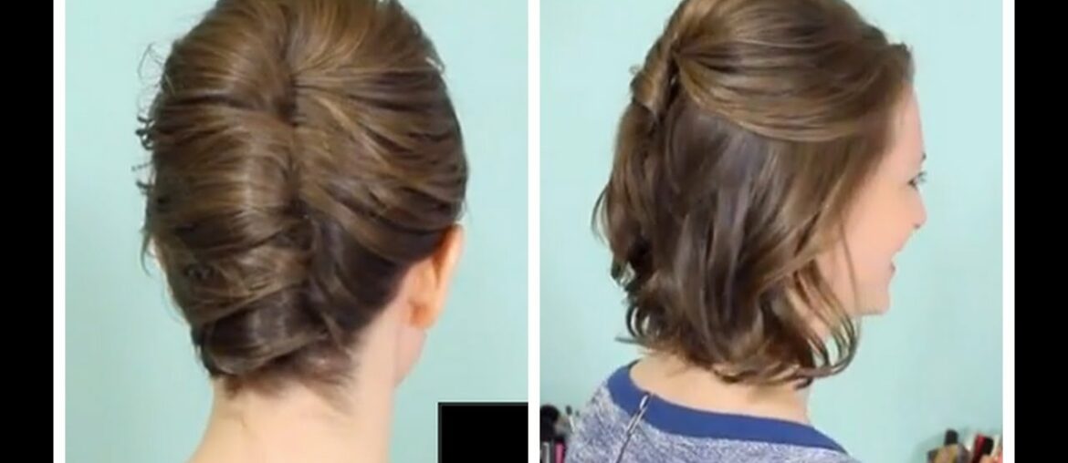 French Twist & Half Updo for Short hair!