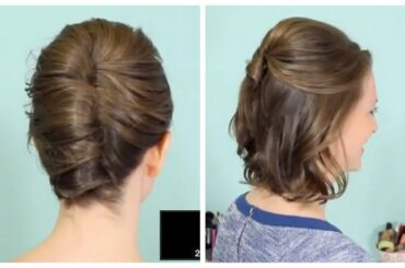 French Twist & Half Updo for Short hair!