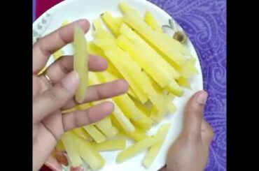 Bhoomi's Quick Recipes! Crispy French fries Recipe - Homemade crispy fries recipe- McDonald's st