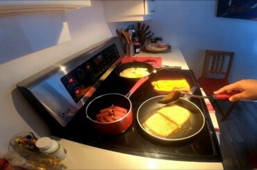 French Toast Recipe, Eggs & Hotdogs for Breakfast