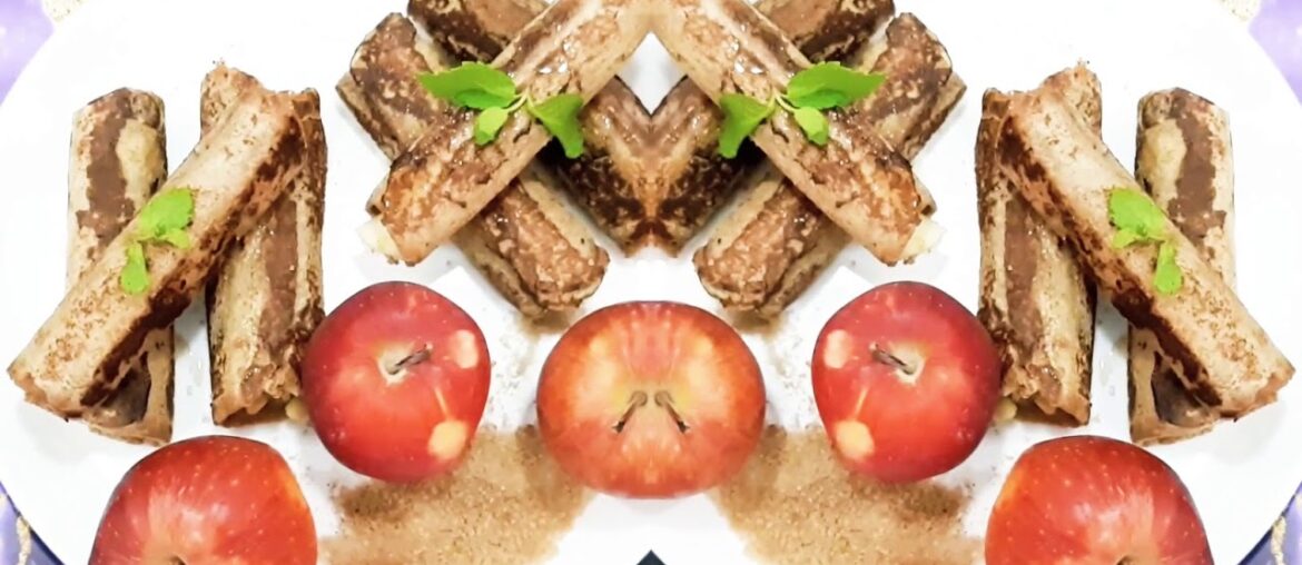 Apple with Cinnamon Bread Rolls | French Toast  Roll-ups Recipe|