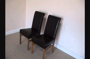 Faux Leather Emperor Dark Brown Oak Dining Chair