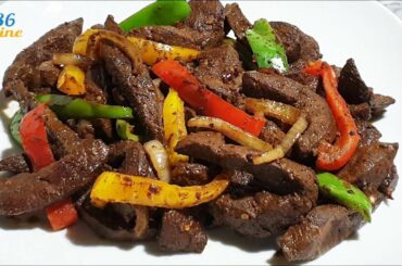 Restaurant Style Mutton Liver Fry recipe  with english and french subtitles. by 786 cuisine.