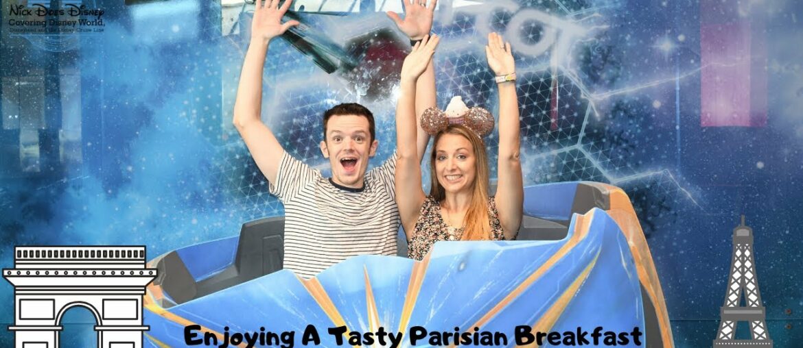 Having a SUPER tasty French breakfast and exploring EPCOT.