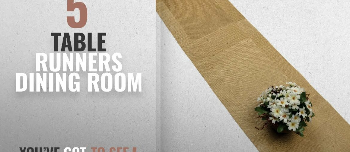Best Table Runners Dining Room [2018]: Compatible Placemats table runner,U'Artlines 1 Piece Gold