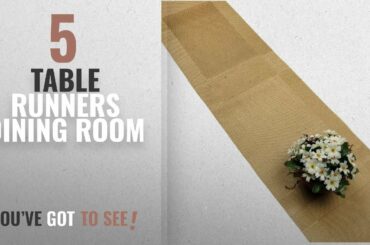 Best Table Runners Dining Room [2018]: Compatible Placemats table runner,U'Artlines 1 Piece Gold