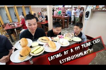 Eating French dipped sandwiches at a 111 year old LEGENDARY restaurant in downtown Los Angeles!!!