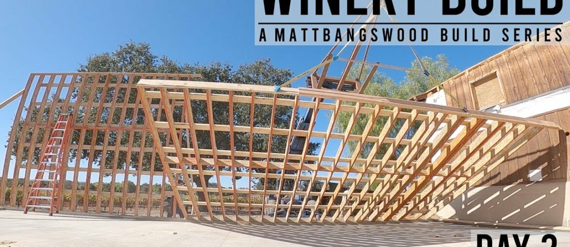 Winery Build – Day 3 : Wall Framing + Flying Into Place! Winery Build - Day 3 : Wall Framing + Flying Into Place!