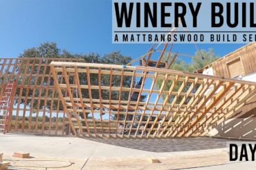 Winery Build - Day 3 : Wall Framing + Flying Into Place!