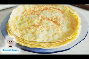 Simple French crepes, an easy crepe recipe without milk to enjoy basic crepes in the French style!
