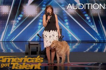 Oscar & Pam: Singing Dog Wins America's Heart - America's Got Talent 2018
