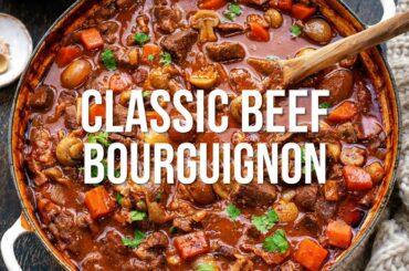 Classic Beef Bourguignon | Supergolden Bakes