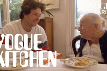 French chef Jean Imbert and his grandma cook crème caramel | Vogue Paris