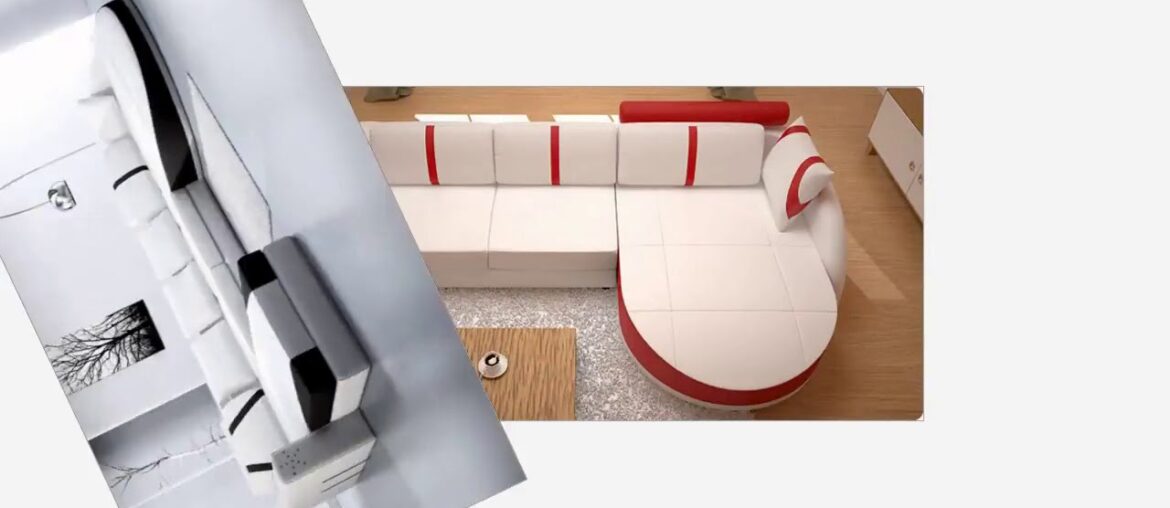 modern style living room Genuine leather sofa a1314