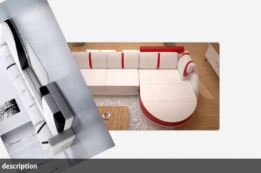 modern style living room Genuine leather sofa a1314