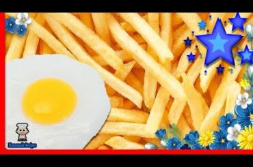 Matchless! French fries with fried eggs - easy fries recipe to make French fries with fried eggs!