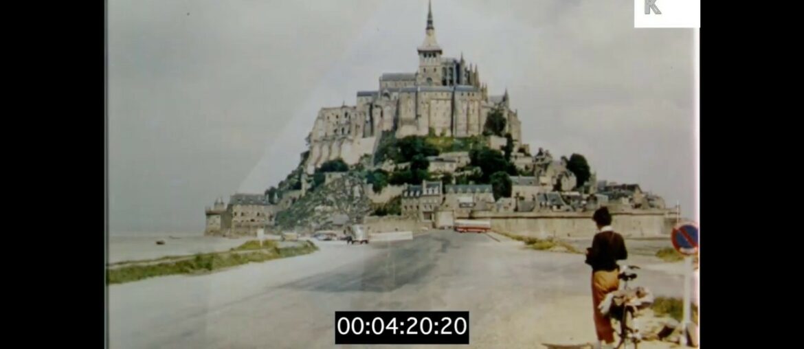 1950s, 1960s Mont Saint Michel, Reims Cathedral, France, 35mm