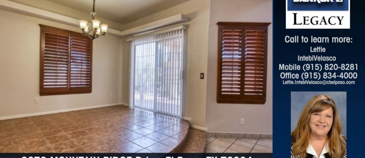 Homes for sale 3273 MOUNTAIN RIDGE Drive El Paso TX 79904 Coldwell Banker Legacy