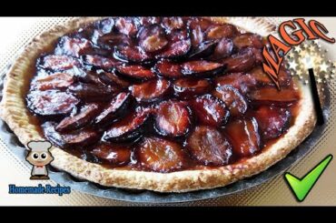 Delicious! French plum pie, authentic fruit pie recipe to make French plum pie or plum tart!