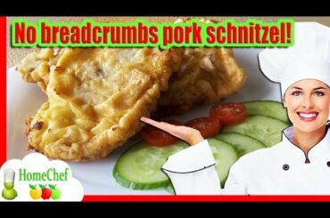 Super tasty! Pork schnitzel - French pork schnitzel recipe to make Parisian pork chops schnitzel!
