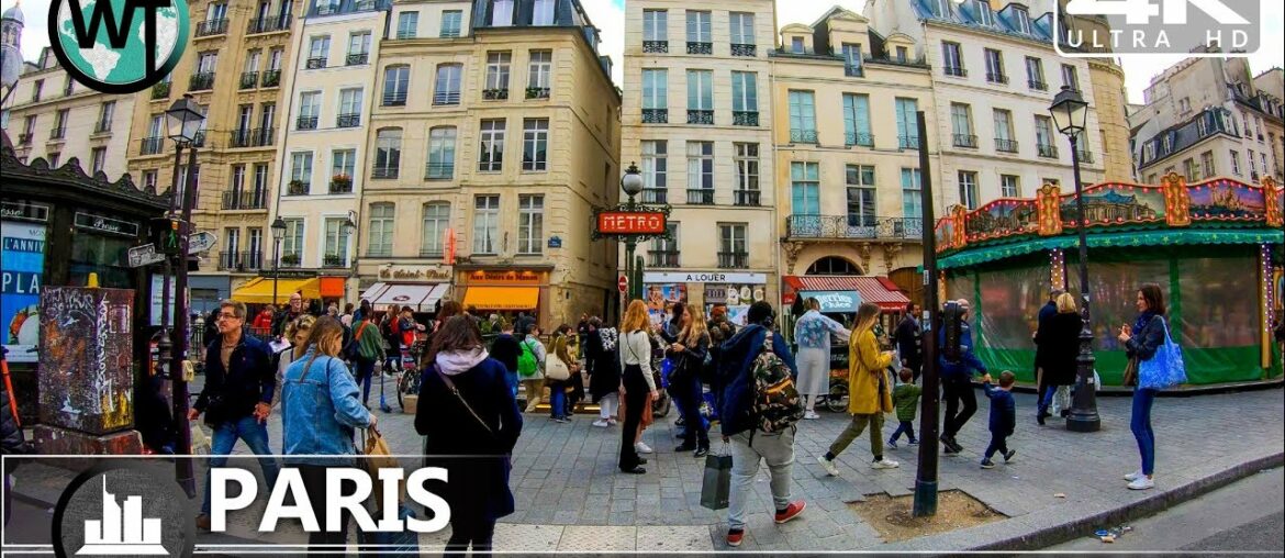 4K Virtual Tour - Paris, 4th Arrondissement, The Marais - 🇫🇷 France