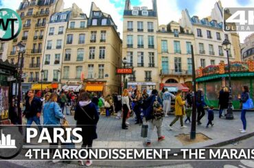 4K Virtual Tour - Paris, 4th Arrondissement, The Marais - 🇫🇷 France