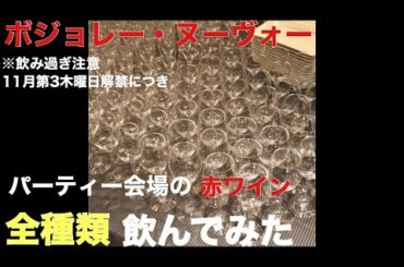札幌南区ボジョレー会場にあるワイン全部飲んでみたI drank all the red wine at the Beaujolais ban hall Sapporo City Minami Ward