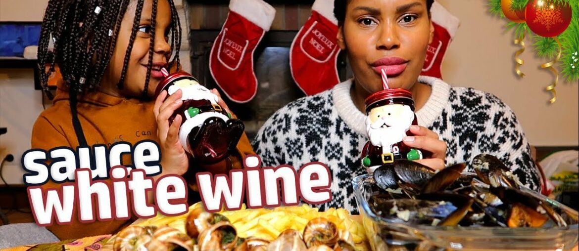 MUSSELS IN WHITE WINE SAUCE MUKBANG┃en avant noël 🎄