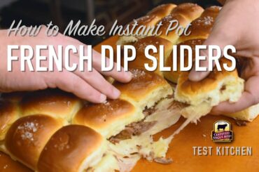 Instant Pot French Dip Sliders | Beef Shoulder Roast Recipe