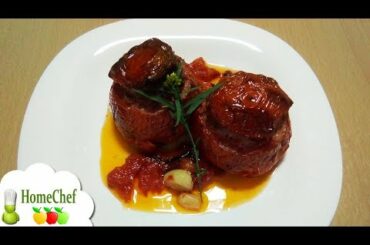 Super tasty! French baked stuffed tomatoes - meat stuffed tomatoes recipe for baked stuffed tomatoes