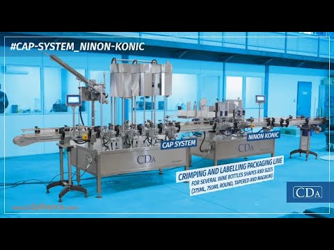 Cap System & Ninon Konic – Crimping and labelling line for wines & spirits – CDA Cap System & Ninon Konic - Crimping and labelling line for wines & spirits - CDA