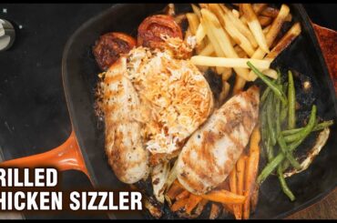 GRILLED CHICKEN SIZZLER | How To Make Chicken Sizzler | Grilled Chicken Sizzler Recipe By Varun