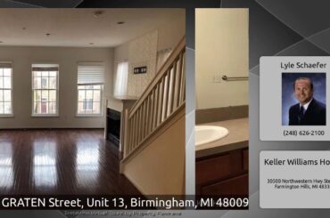 526 GRATEN Street, Unit 13, Birmingham, MI 48009