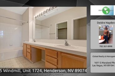 2325 Windmill, Unit 1724, Henderson, NV 89074
