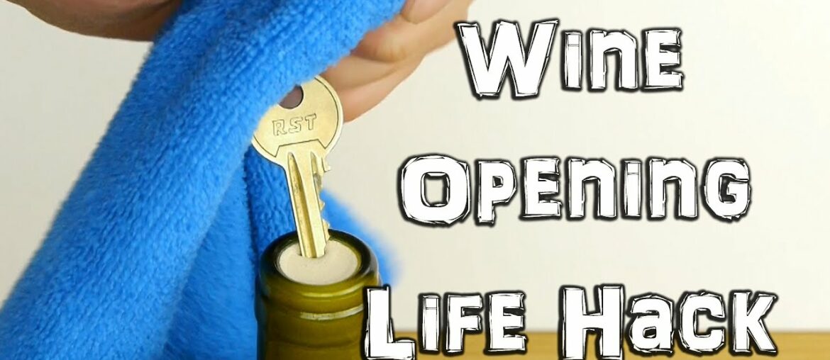 How to Open Wine in an Emergency with a Key - Life Hack