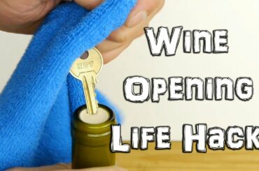 How to Open Wine in an Emergency with a Key - Life Hack
