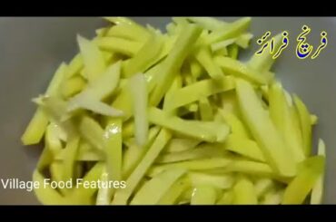 How to make Crispy French Fries Recipe ☆ Potato Chips Recipe ☆ Village Food Features
