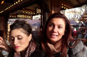 Foods to eat at French Christmas food market. Christmas in Europe. Tuileries Garden Christmas Market