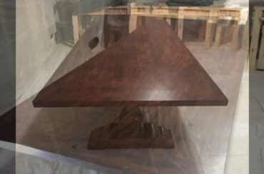 "Savannah" French Trestle Dining Table (9 Ft) with an Ash Top