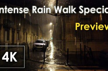 Intense Rain walk special 4k video Bordeaux France - PREVIEW VIDEO
