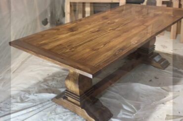 "Savannah" French Trestle Table - Stained Provincial