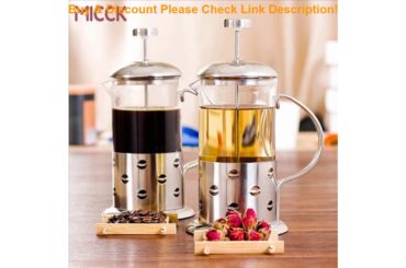 MICCK  Expresso French Press Coffee Pot Percolator Filter Press Glass Coffee Moka Pot Brewista Too