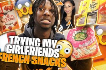 TRYING MY GIRLFRIENDS FAVORITE FRENCH SNACKS!