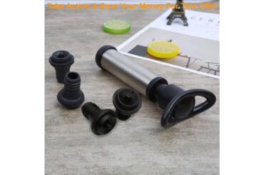 Best Metal stainless steel wine saver vacuum pump with 4 vacuum sealed wine bottle stopper barware