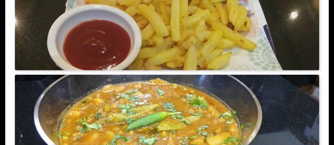 How do i cook Aloo matar and french fries recipe