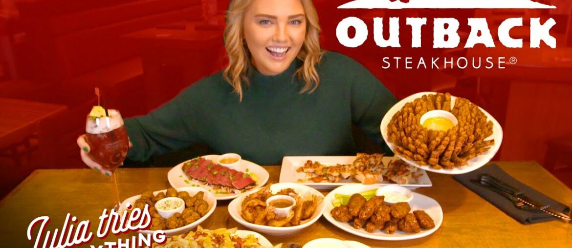 Trying ALL Of The Most Popular Menu Items At Outback Steakhouse