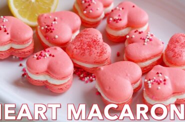 Dessert: Heart Macarons Recipe with Lemon Buttercream - Natasha's Kitchen