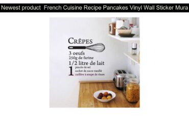 French Cuisine Recipe Pancakes Vinyl Wall Sticker Mural Wall Decals Wallpaper Wall Decor Kitchen H