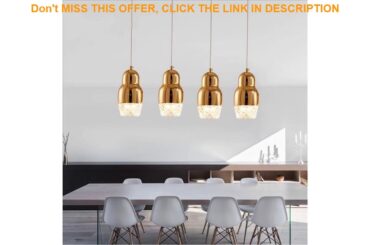 Review Plated Copper/gold/chrome Single Glass Pendant Lights Modern Dining Room Lights Small Cheap
