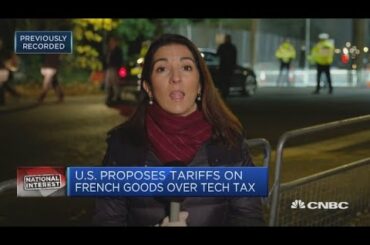 Macron to meet Trump in London as French goods targeted by US tariffs